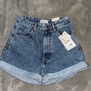 Zara high rise mom shorts